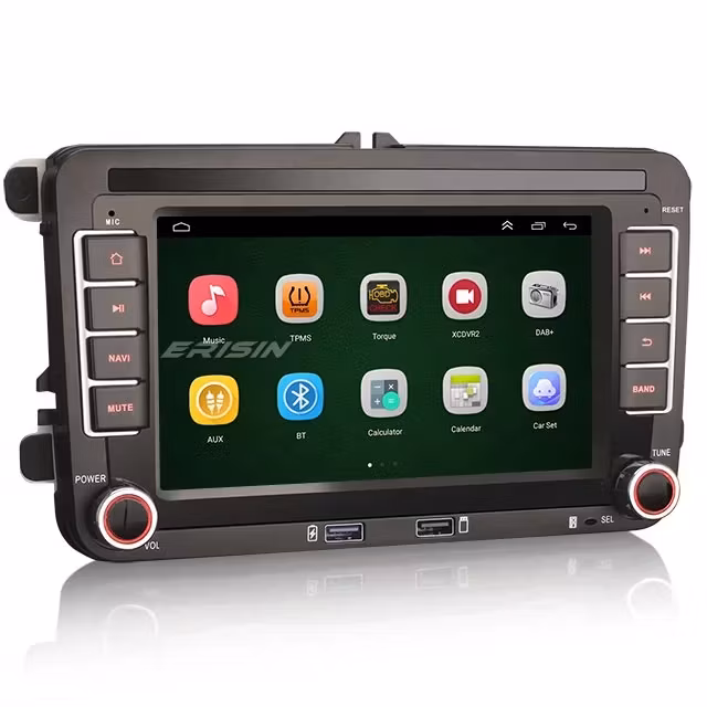 7"android 11 bilstereo  Vw T5 Multivan  Caddy,golf EOS  ,Tiguan  Magotan Sharan  gps 32gb Dsp carplay android auto blåtand rds Dsp DAB