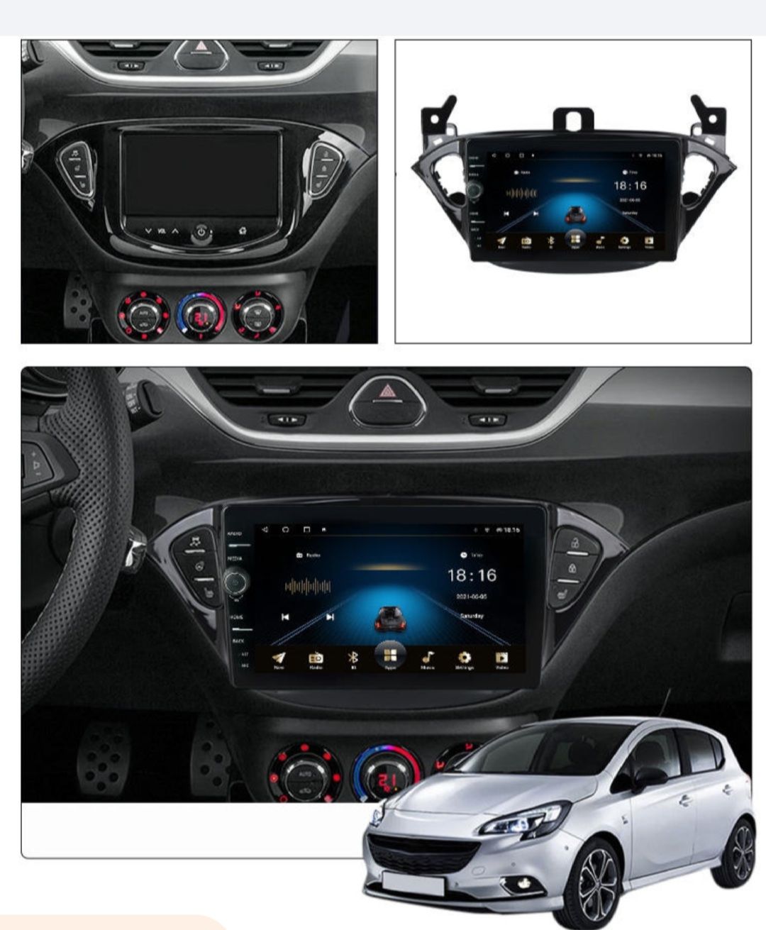 9"android 10, bilstereo OPEL CORSA( 2014---2019) gps wifi carplay android auto blåtand rds Dsp 32gb, 4G