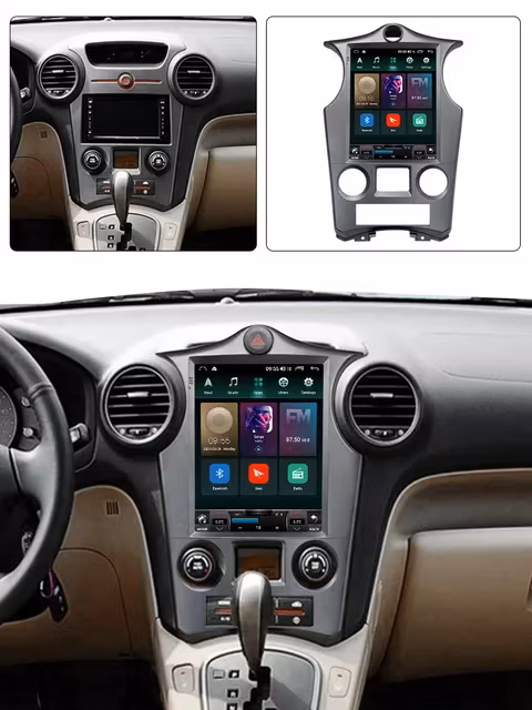 Stordisplay  skärm android11  Kia carens (2007--2011) gps wifi carplay android auto blåtand rds Dsp 32gb