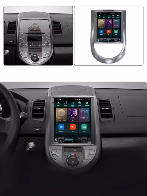 Stordisplay  android11 ,bilstereo  kia Soul( 2010--2013) gps wifi carplay android auto blåtand rds Dsp 32gb, 4G0