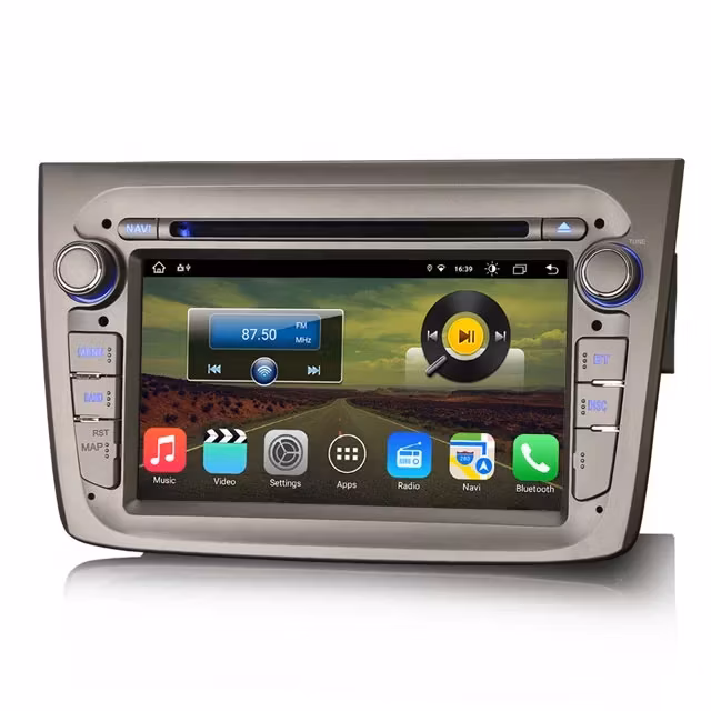7"android 11  , bilstereo Alfa Romeo Mito ( 2008-2019) gps 32gb Dsp blåtand rds  CarPlay android auto  4G-modul ,Dvd- spelare