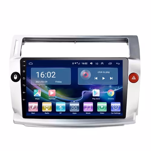 9"android 11 . Bilstereo Citroën C4 (2004---2014) gps wifi carplay android auto blåtand rds Dsp 32gb,4G