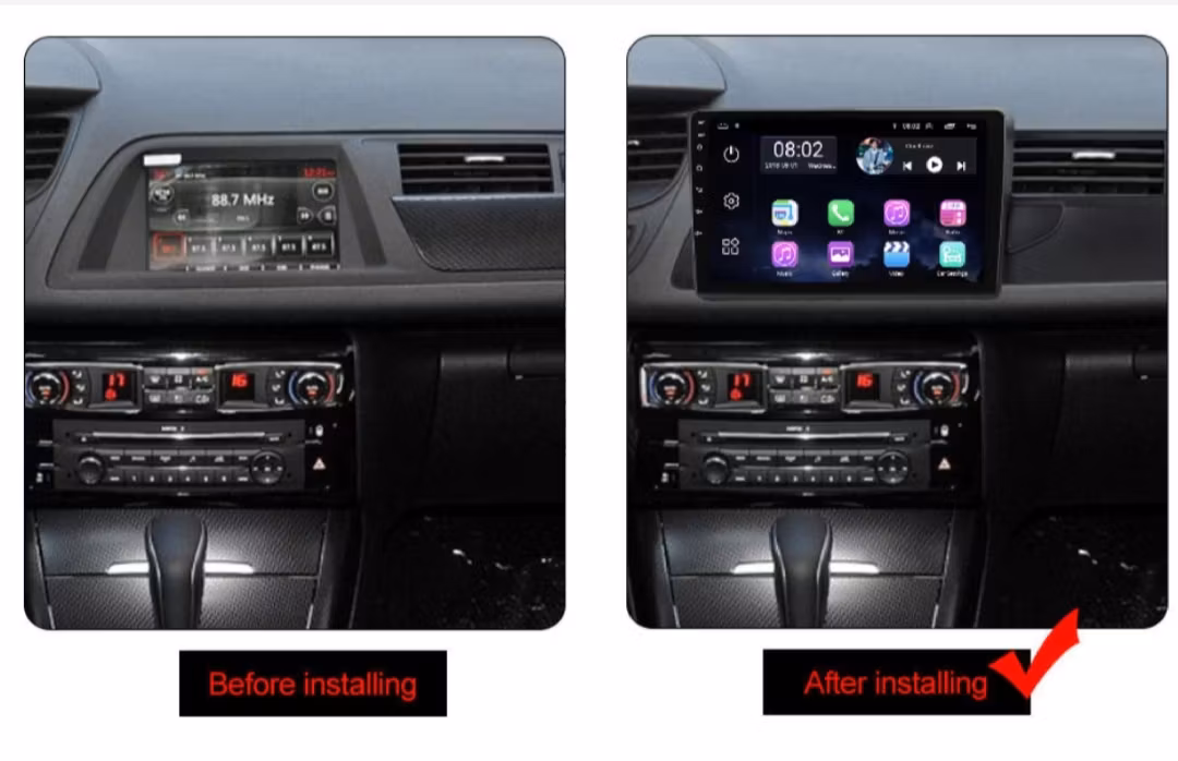 9"android 11 bilstereo Citroën C5 ( 2008---2017) gps wifi carplay android auto blåtand rds Dsp 32gb  4G