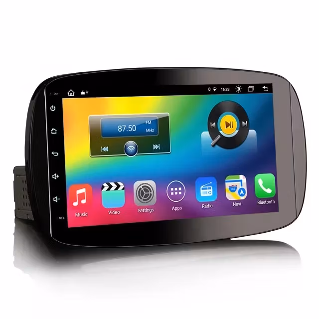 9"android 11, bilstereo  Mercedes Benz  Smart(2016---2018) gps wifi carplay android auto blåtand rds Dsp 32gb DAB
