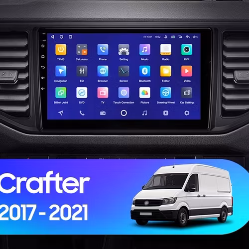 9"android 11, bilstereo  VW CRAFTER (2017----2021) GPS wifi carplay android auto blåtand rds Dsp 64gb 4G-MODUL