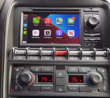 7"android 12, bilstereo  Lamborghini gallardo (2004---2015) gps ,64gb,wifi,android auto, blåtand,carplay, 4G, dvd-spelare