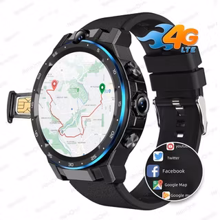 Android 11 Smartklocka  wifi ROM: 128GB, RAM: 6GB , 4G LTE dualkamera Gps Nano simkort