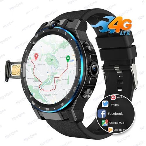 Android 11 Smartklocka  wifi ROM: 128GB, RAM: 6GB , 4G LTE dualkamera Gps Nano simkort