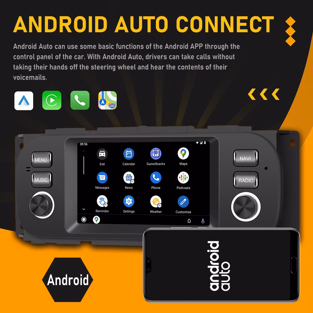 5" android 11 bilstereo Dodge ram caravan  dacota durango  neon viper  pickup ( 2001--2009) gps wifi dsp  RAM:4GB,ROM:64GB, Bluetooth rds  CarPlay android auto,4G LTE