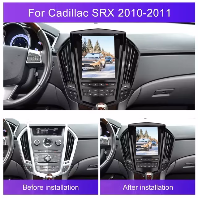 9.7"android 11  Bilstereo Cadillac SRX (2010--2011) gps wifi carplay android auto blåtand rds 32gb