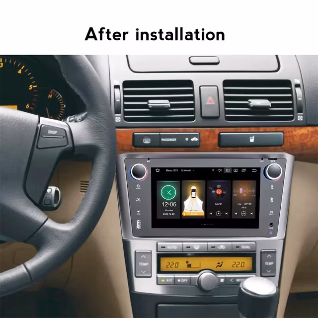 7"android 11 bilstereo  TOYOTA Avensis ( 2002--2008) gps wifi carplay android auto blåtand rds Dsp 64gb