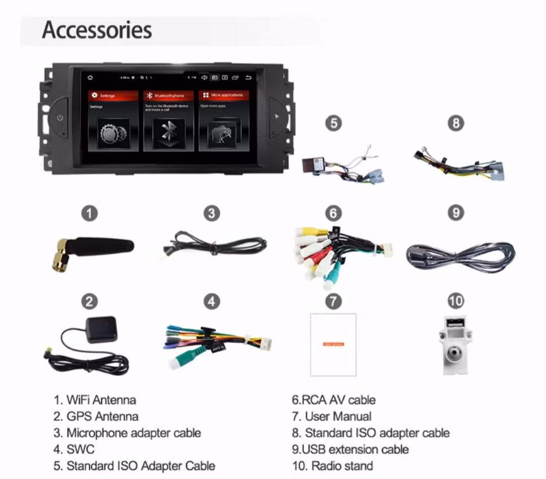 6.95" android 12, bilstereo Dodge Magnum,charger, Ram 1500, Ram2500 (2006---- 2008) gps wifi carplay android auto blåtand rds Dsp Rom: 32GB,RAM: 3 GB, 4G LTE