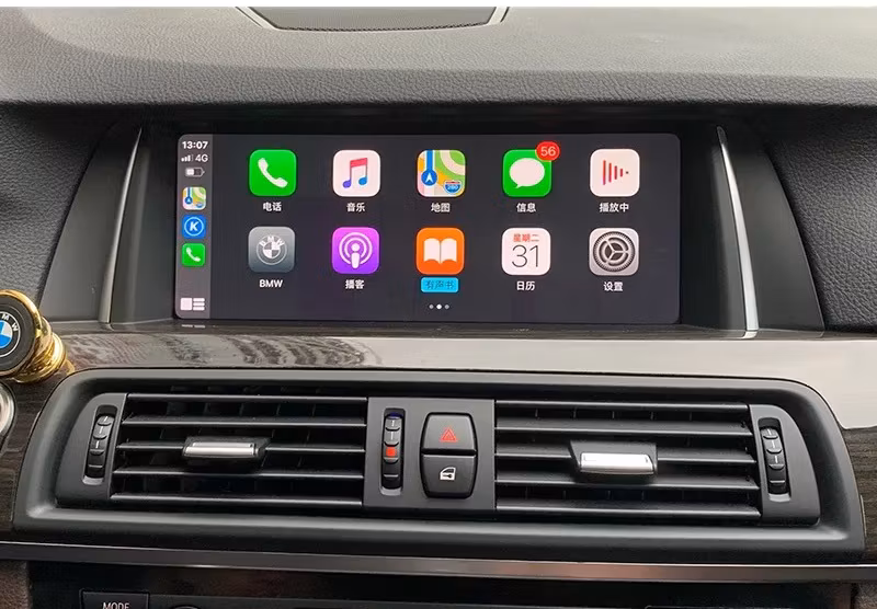 10,25" android 12   bilstereo  BMW 5-serie F10/F11 (2010-2012) med  CIC System gps wifi carplay android auto blåtand 128gb , 4G wifi