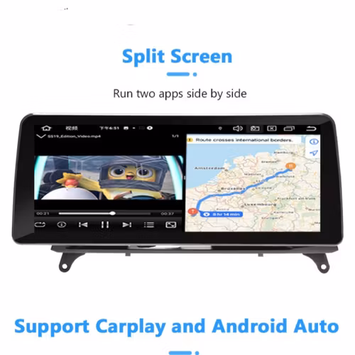 12.3" android 12. Bilstereo BMW X5 E70 X6 E71 2011-2013 CIC system  gps wifi carplay android auto blåtand 64gb  4g