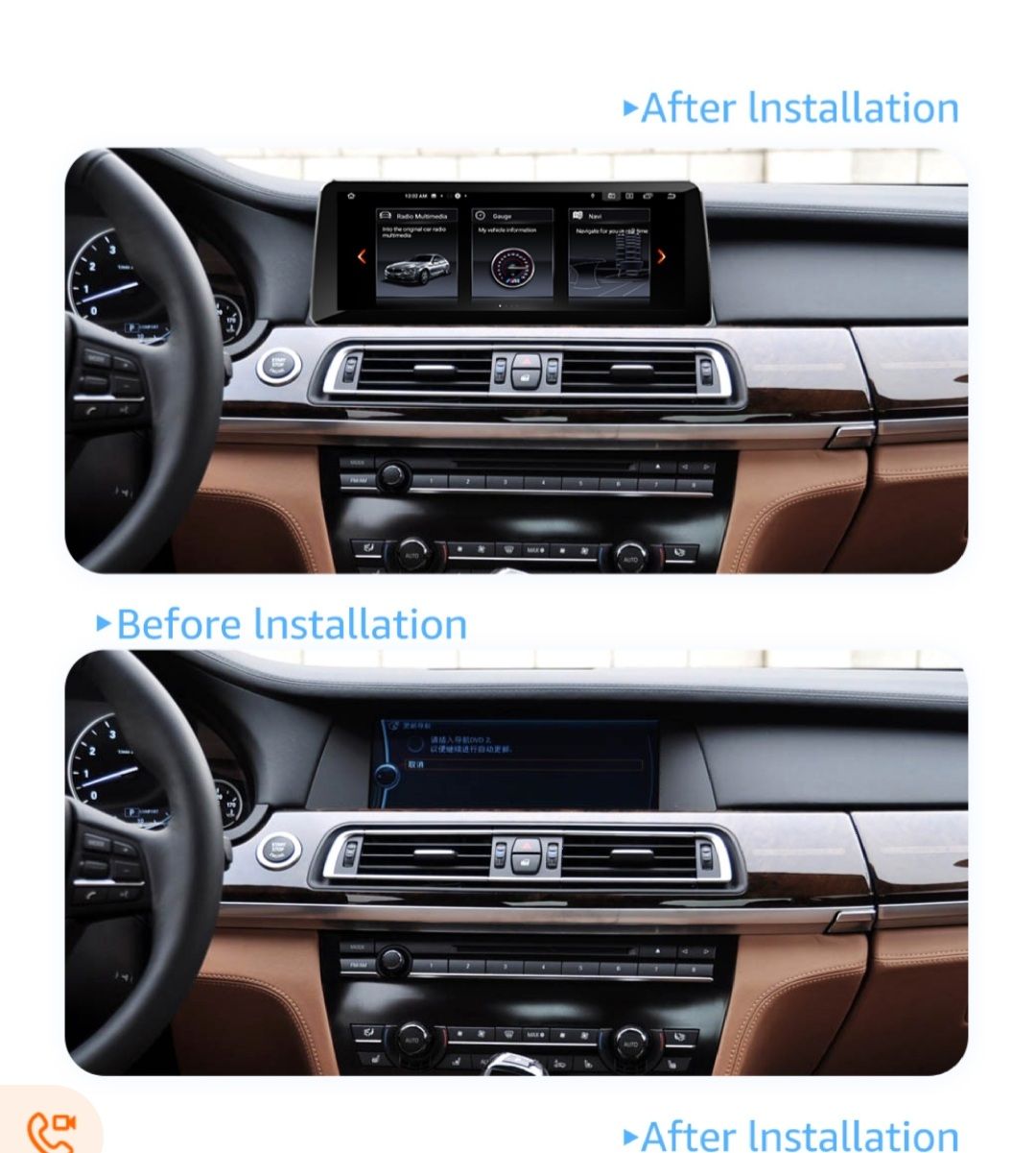 12.3" android 12 bilstereo BMW 7 Series F01/F02 2013---2017 NBT system gps carplay android auto blåtand rds Dsp 64gb  4g