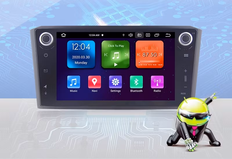 8"android 10 bilstereo Toyota Avensis (2003--2008) gps carplay android auto blåtand rds Dsp 32gb wifi