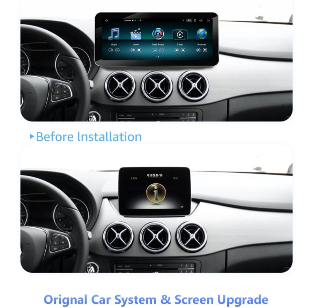 12.3" android 12  bilstereo Benz B-Class W246   Original NTG 5.0 system   B200, B180, B220, B260  (2016---2018)  Gps carplay android auto blåtand rds Dsp RAM:4GB,ROM :64GB,4G LTE