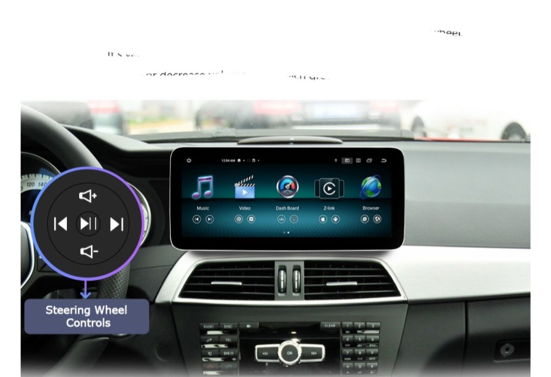 12.3" android 12 .Bilstereo Mercedes Benz C-Class W204  2011-- 2013  Original NTG 4.5 system gps  carplay android auto blåtand rds Dsp RAM :4GB, ROM:64GB,4G LTE
