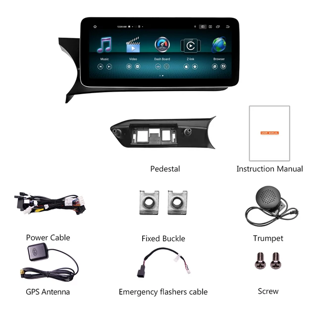 12.3" android 12 .Bilstereo Mercedes Benz C-Class W204  2011-- 2013  Original NTG 4.5 system gps  carplay android auto blåtand rds Dsp RAM :4GB, ROM:64GB,4G LTE