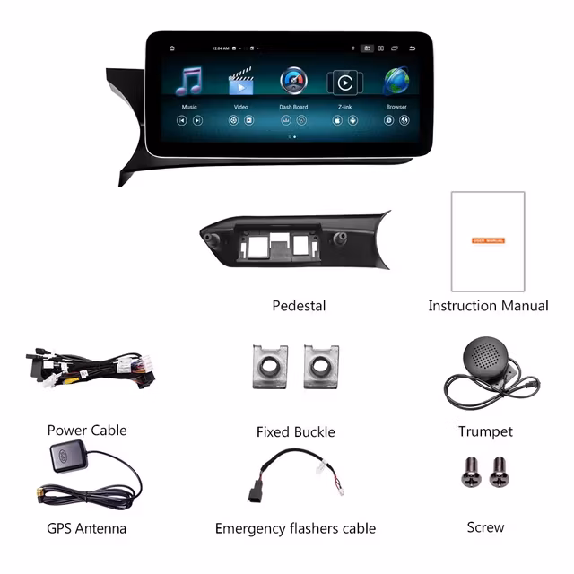 12.3" android 12.Bilstereo  Mercedes  Benz GLC-Class (2016 ---2018  ) Original NTG 5.0 system Gps carplay android auto blåtand rds Dsp 64gb 4g WiFi-modul