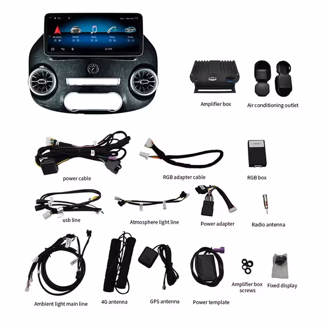 12.3" android 11 bilstereo Mercedes Benz  Vito (2014---2021) gps wifi carplay android auto blåtand rds Dsp 32gb  4g