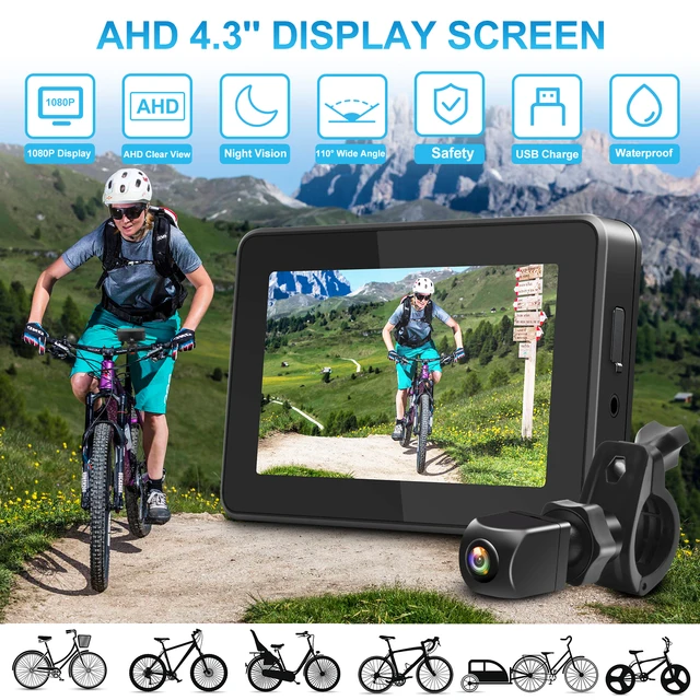 4.3" Cykel  vattentät kamerasystem med night vision