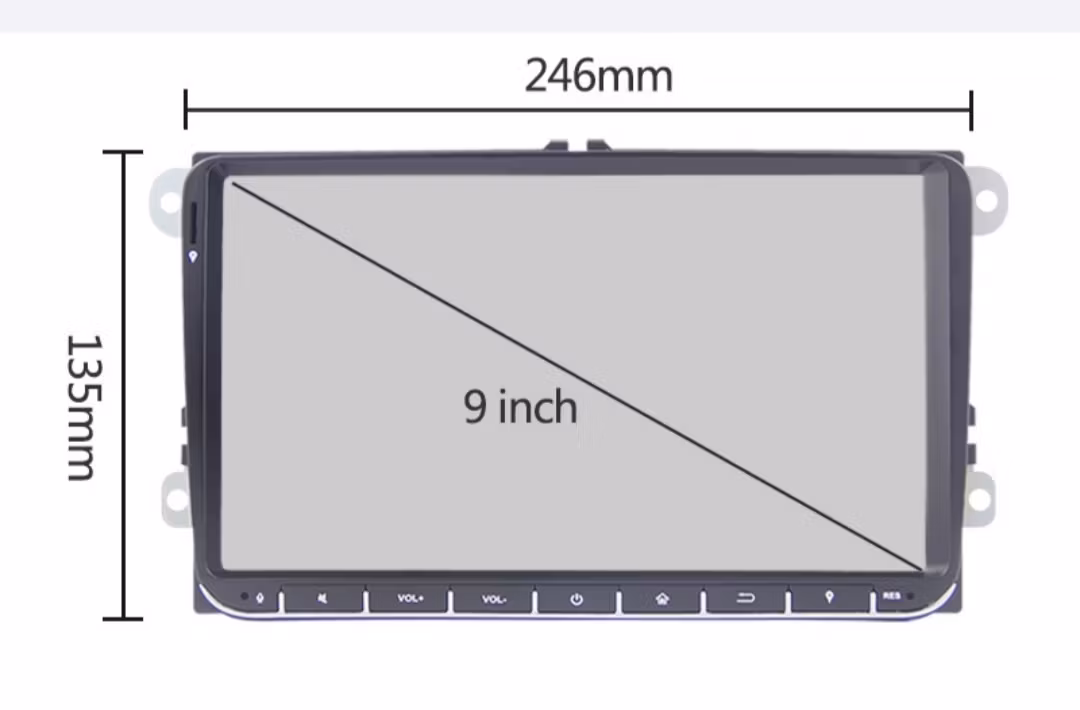 9"android 12 bilstereo  vw Transporter T5/T6  (2014---2019) gps wifi carplay android auto blåtand rds Dsp 32gb