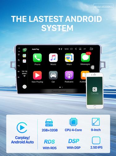 9"android 11 bilstereo  Toyota Verso(2011--2016) gps wifi carplay android auto blåtand rds Dsp 32gb