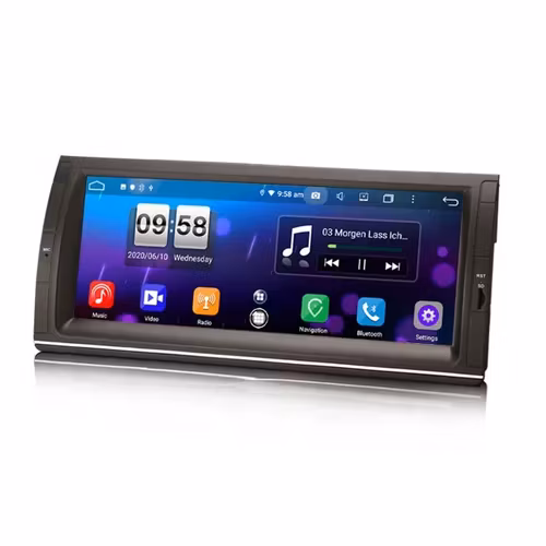 10.25" android 12 bilstereo BMW E39 (1996--2003) gps wifi carplay android auto blåtand rds Dsp 32gb