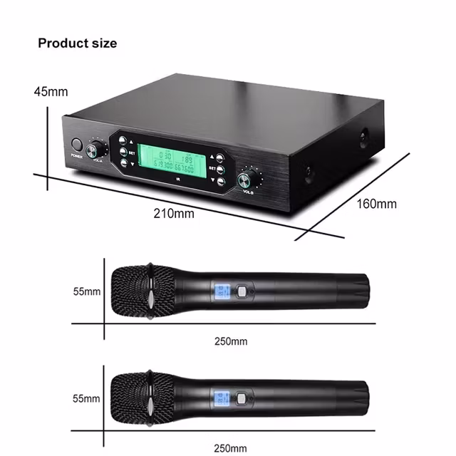 2*50 PLL uhf  hand mikrofonsystem