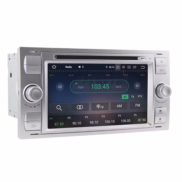 7" android 12. Gråfärg Bilstereo ,dvd-spelare  Ford kuga/Transit/s-max  /Connect/ Fusion/Galaxy/ Fiesta(2005---2011) GPS wifi carplay android auto blåtand rds Dsp 64gb, 4g wifi
