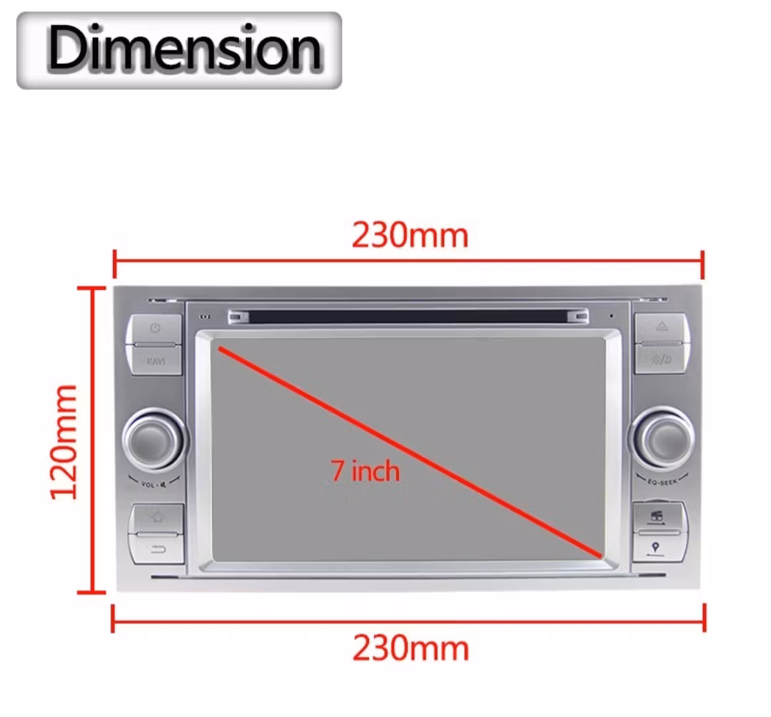 7" android 12. Gråfärg Bilstereo ,dvd-spelare Ford kuga/Transit/s-max /Connect/ Fusion/Galaxy/ Fiesta(2005---2011) GPS wifi carplay android auto blåtand rds Dsp 32gb