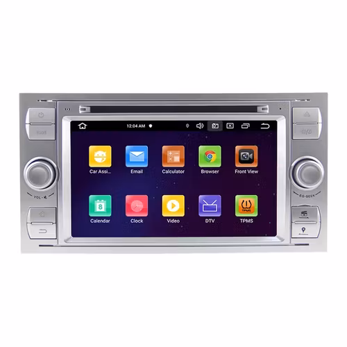 7" android 12. Silver Bilstereo ,dvd-spelare  Ford kuga/Transit/s-max  /Connect/ Fusion/Galaxy/ Fiesta(2005---2011) GPS wifi carplay android auto blåtand rds Dsp  128GB , 4G wifi modul