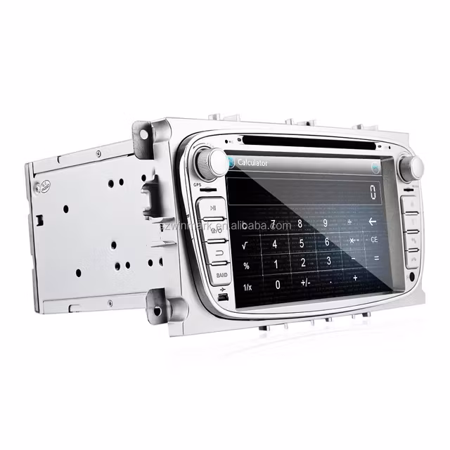 7" android 12. Silver Bilstereo ,dvd-spelare  Ford Mondeo/Focus/s-max  /C-max/ Galaxy/(2007---2011) GPS wifi carplay android auto blåtand rds Dsp  GSM 64GB, 4G wifi modul