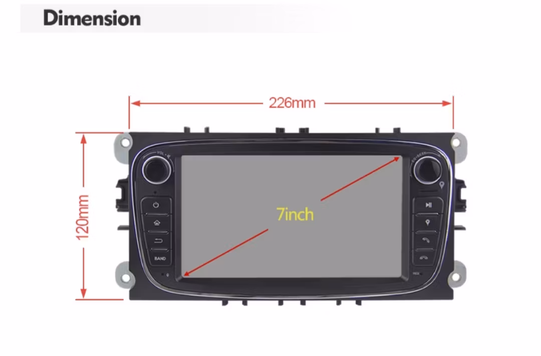 7" android 12. Bilstereo ,dvd-spelare  Ford Mondeo/Focus/s-max  /C-max/ Galaxy/(2007---2011) GPS wifi carplay android auto blåtand rds Dsp  GSM 128 GB, 4G wifi modul