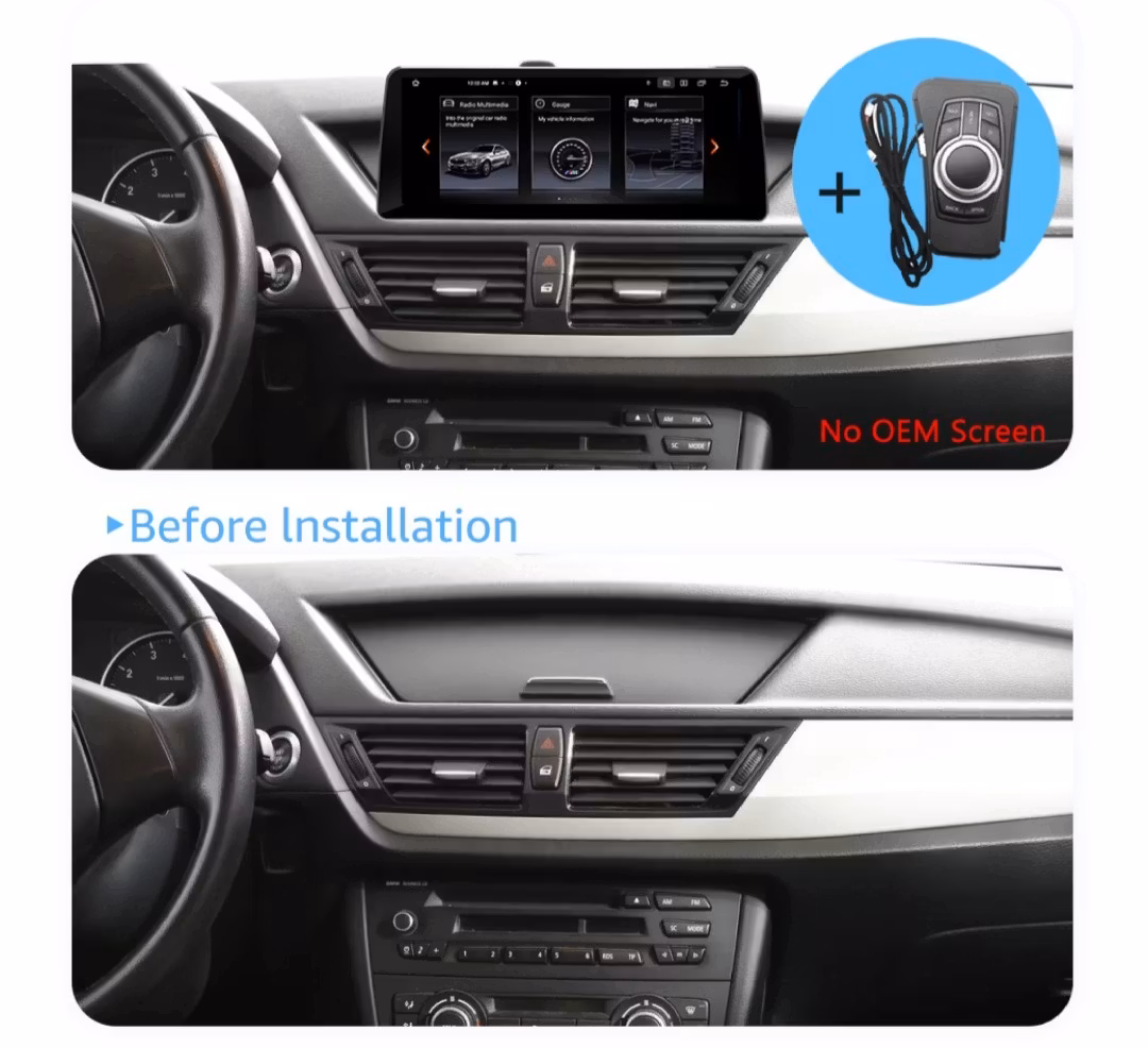 12.3" android 12. Bilstereo BMW X1 ,E84 NBT system utan skärm (2009----2015) Gps wifi carplay ,android auto  ,blåtand ,rds ,Dsp ,64gb ,4g WiFi-modul