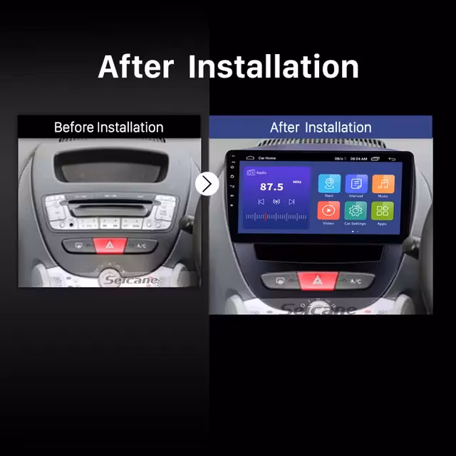 10.1" android 11 bilstereo  Citroën  C1 ( 2005--2014) gps wifi carplay android auto blåtand rds Dsp  32gb 4G wifi  modul