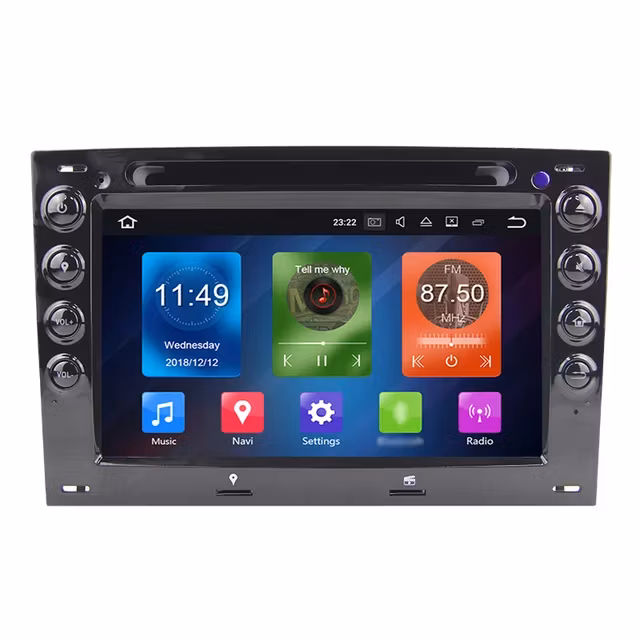 7"android 12 bilstereo Renault Megane 2(2004--2008) gps wifi carplay android auto blåtand rds Dsp 64gb 4g WiFi-modul dvd-spelare