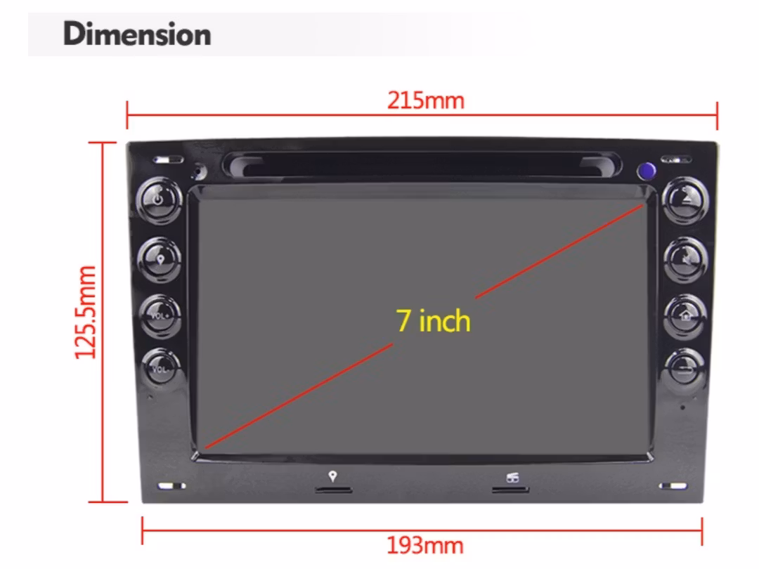 7"android 12 bilstereo Renault Megane 2(2004--2008) gps wifi carplay android auto blåtand rds Dsp 64gb 4g WiFi-modul dvd-spelare