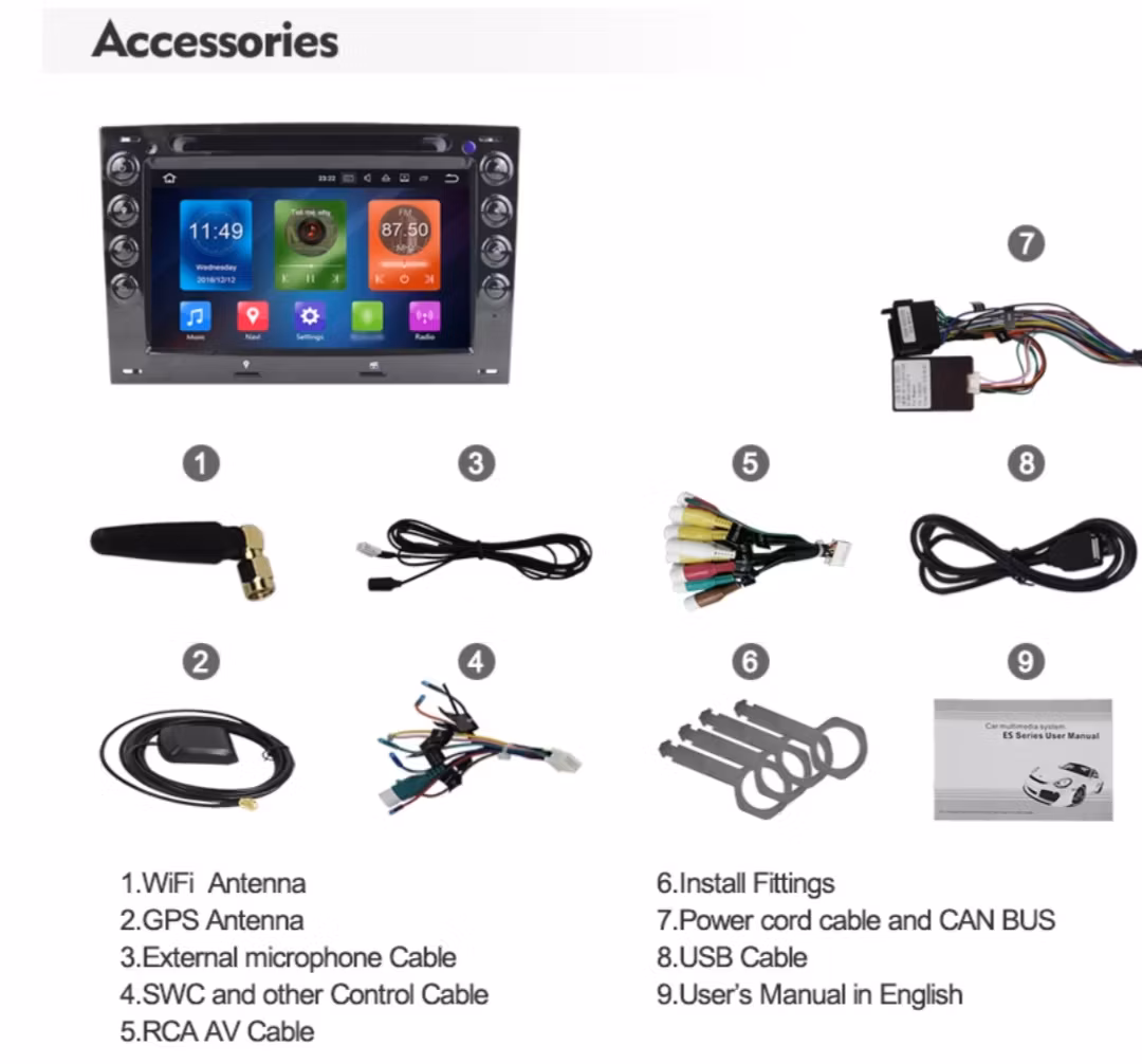 7"android 12 bilstereo Renault Megane 2(2004--2008) gps wifi carplay android auto blåtand rds Dsp 64gb 4g WiFi-modul dvd-spelare
