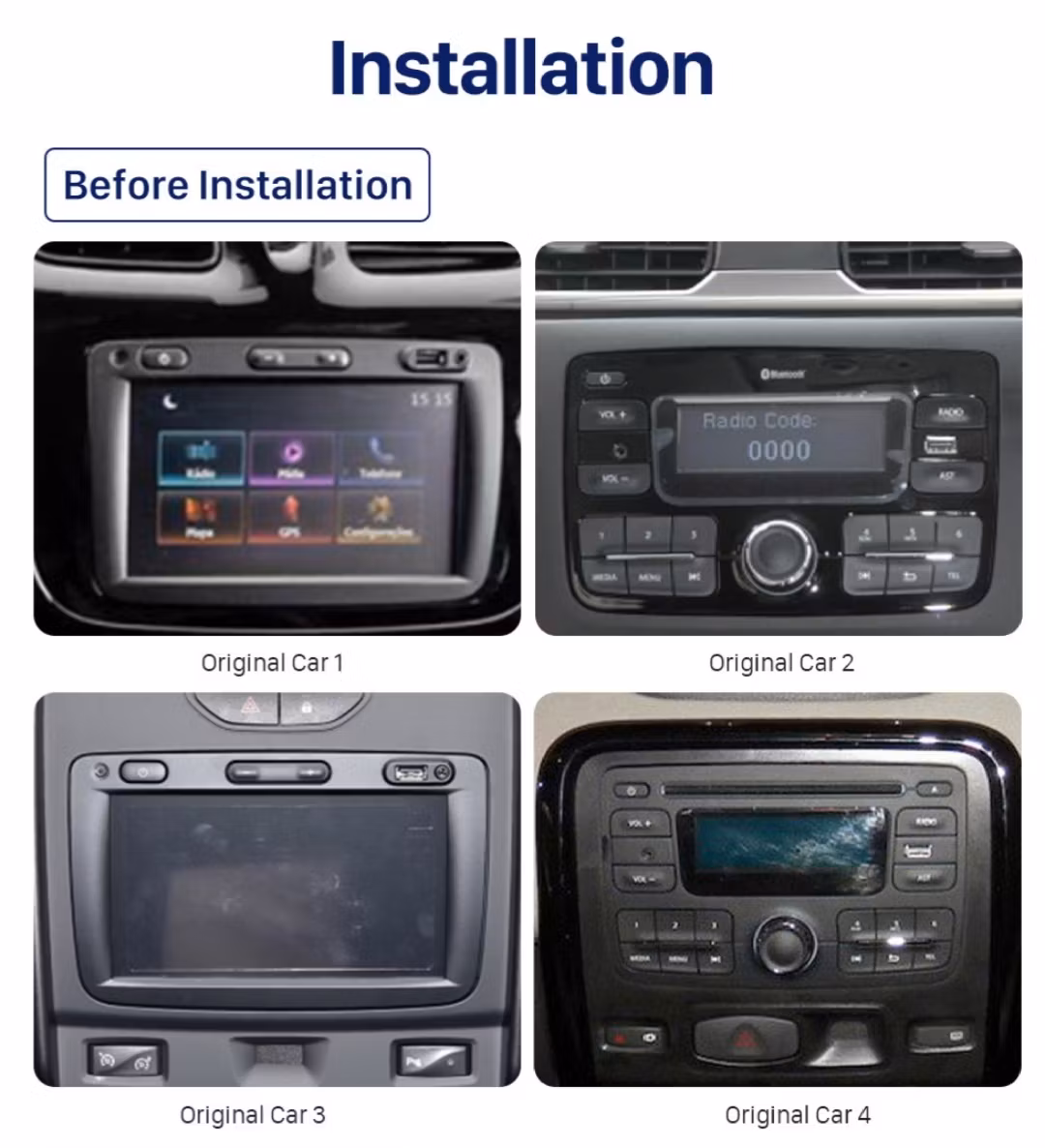 8"android 12 bilstereo Renault Dacia Duster/Sandero/Logan/Dokker/Lodgy ( 2012--2017) GPS wifi carplay android auto blåtand rds Dsp  64GB, 4g WiFi-modul