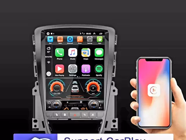 9.7"android 13 bilstereo  Opel Astra J ( 2009-- 2015) gps wifi carplay android auto blåtand rds Dsp 64gb,  4GB SIM