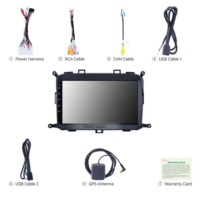 9"android 12  bilstereo  Kia  Carens ( 2014--2017) GPS wifi carplay android auto blåtand rds Dsp RAM:4GB,ROM:64 GB,  4GSIM