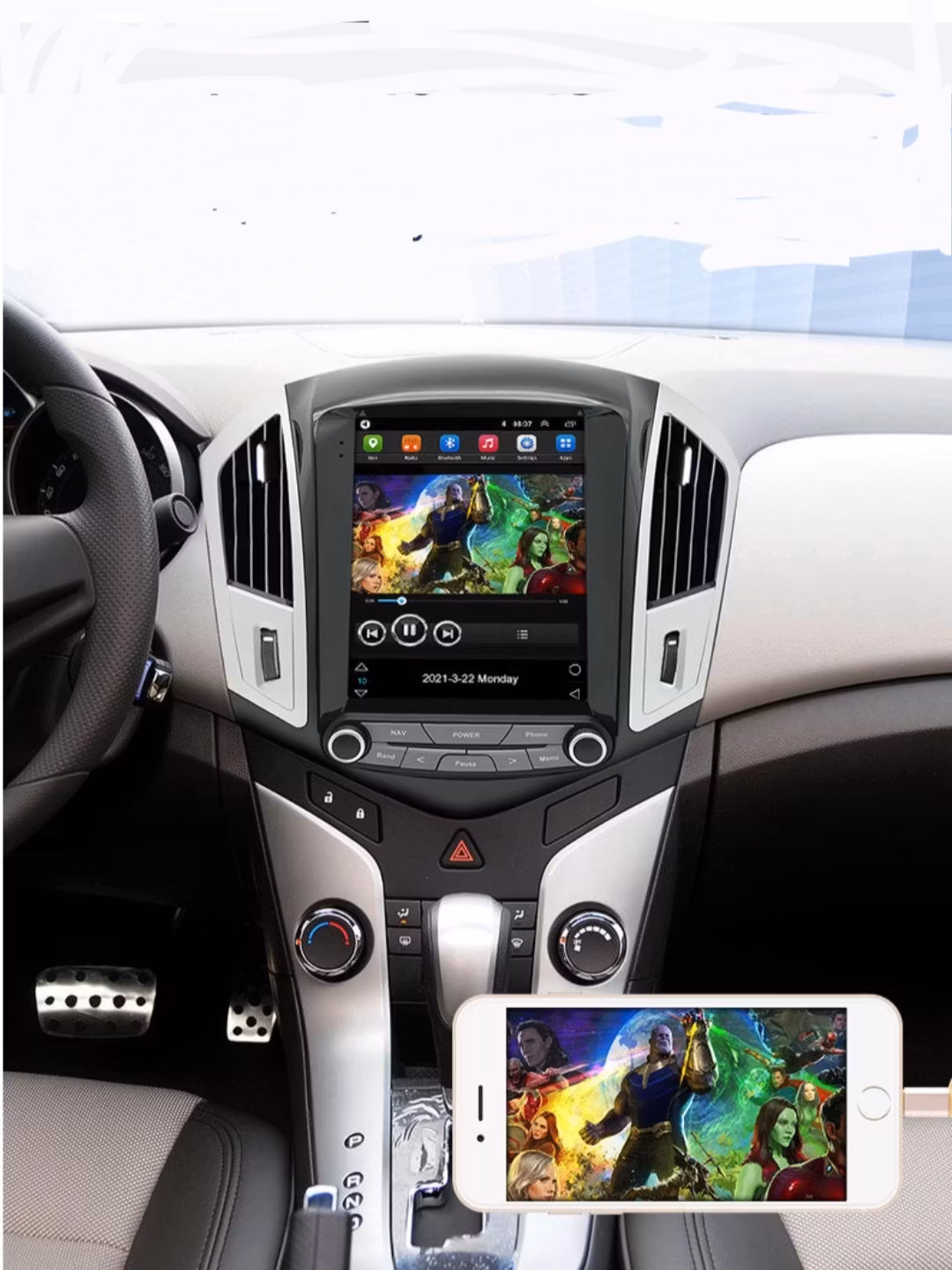 9.7"android 12 bilstereo  Chevrolet Cruze (2012--2015) gps wifi carplay android auto blåtand rds Dsp 64gb 4GSIM