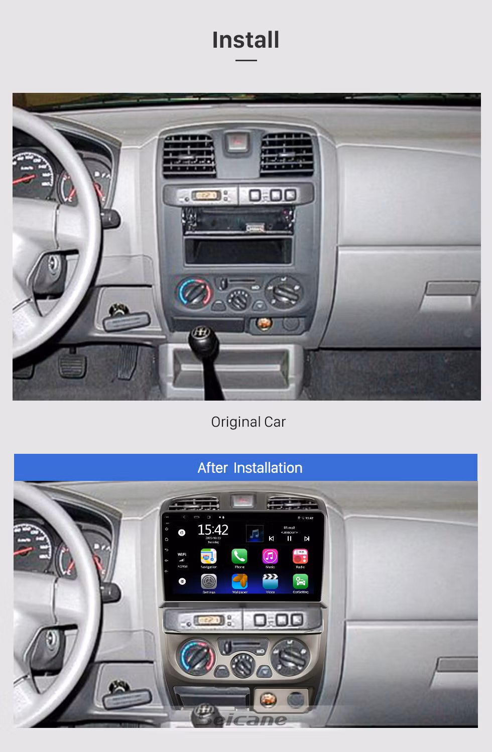 9"android 12 bilstereo  Chevrolet  Colorado  (2001--2005) gps wifi carplay android auto blåtand rds Dsp 64gb 4GSIM