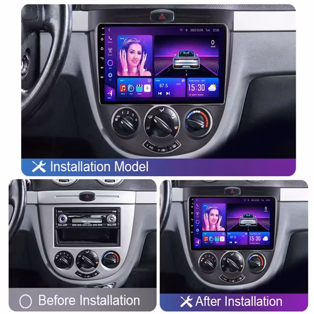 9"android 12 bilstereo  Chevrolet  lacetti( 2004--2013) gps wifi carplay android auto blåtand rds Dsp 64gb 4GSIM