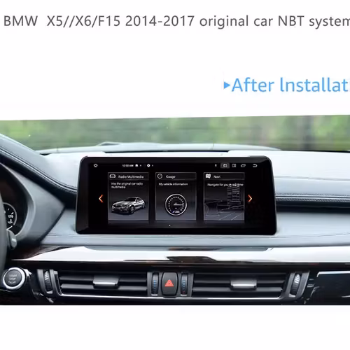 12.3"android12, bilstereo BMW x5/x6/F15 NBT system (2014---2017) gps wifi carplay android auto blåtand rds Dsp 64gb 4GSIM