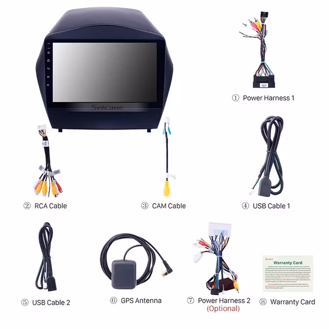 9"android 12 bilstereo  Hyundai Tucson (2009---2015) gps wifi carplayandroidautoblåtandrds 64G 4GSIM(