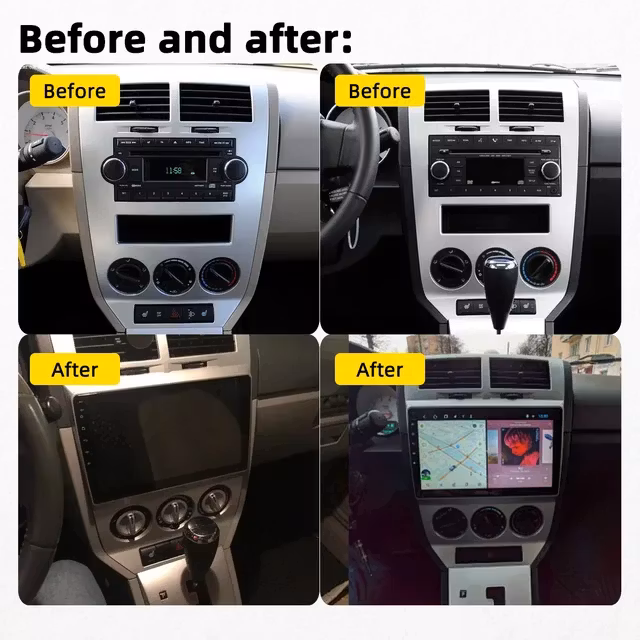 10,1" android 12, bilstereo Dodge caliber (2007--2009) gps,wifi,carplay, RAM:4GB,ROM:64GB , 4GSIM,android  auto,blåtand