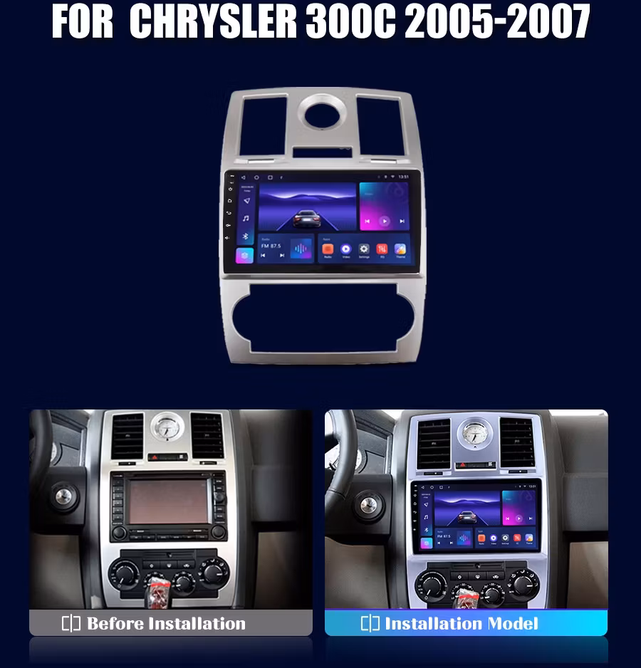 9"android 12, bilstereo Chrysler aspen  300C (2004---2011),Wifi,gps  32gb,dsp,blåtand ,carplay ,android auto,ROM:64GB,RAM: 4GB, 4GSIM